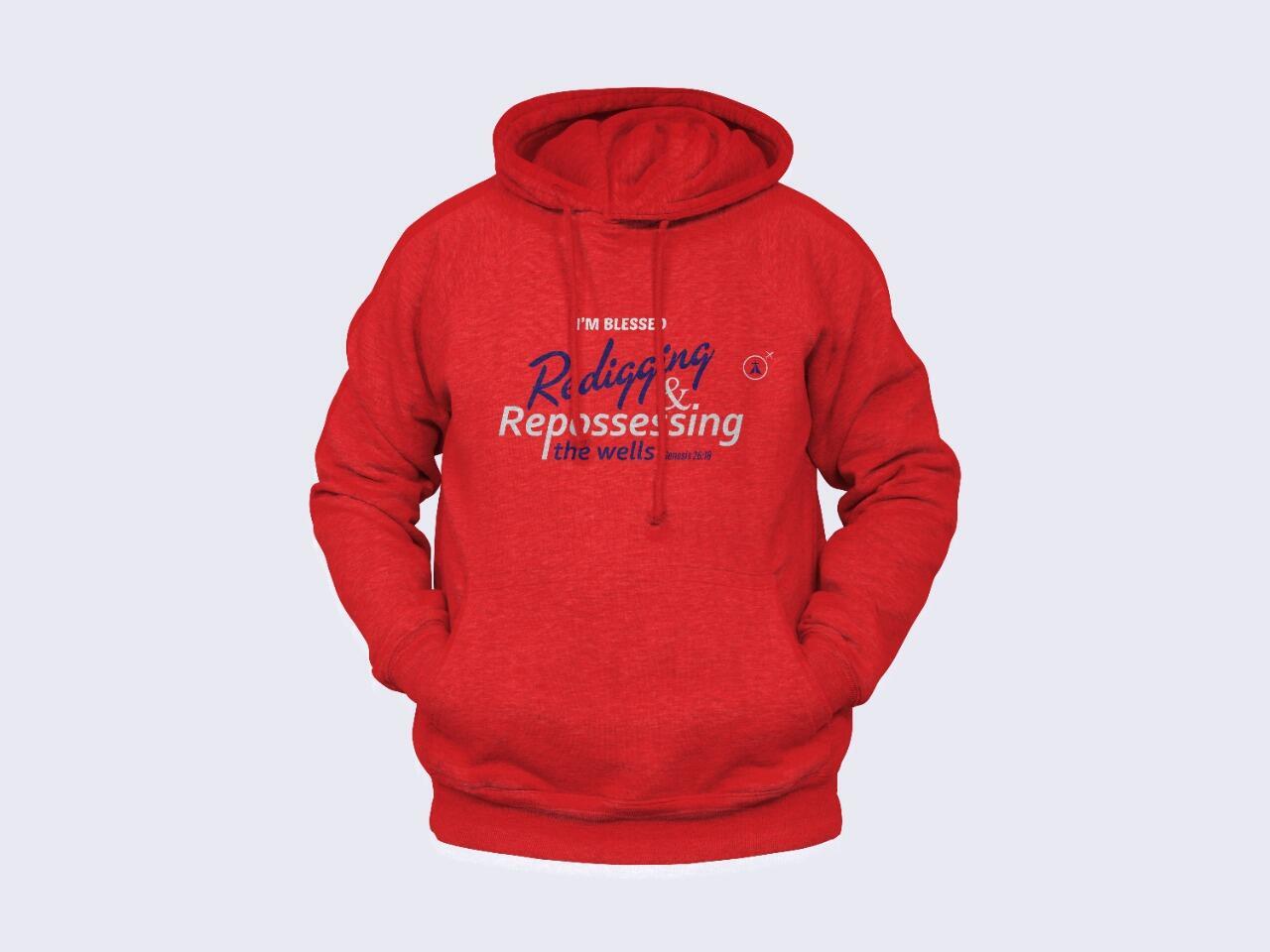 Message Branded Red-Hoodie